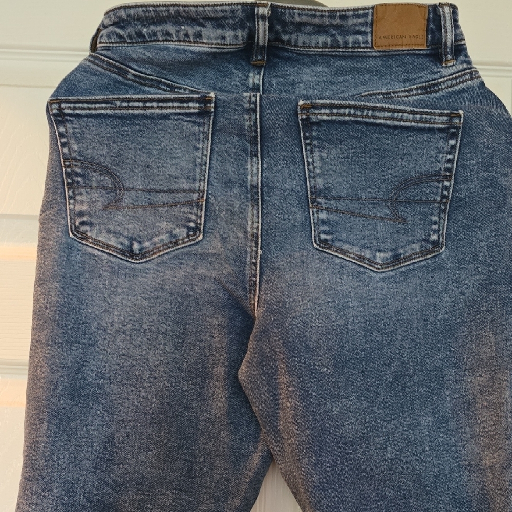 American Eagle Outfitters Blue Ankle Cropped Jeans - Picture 2 of 2